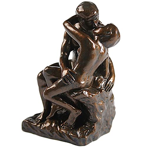 Auguste Rodin Der Kuss Skulptur Plastik in Bronzeoptik mit edler Geschenkverpackung von Parastone Museums Kollektion