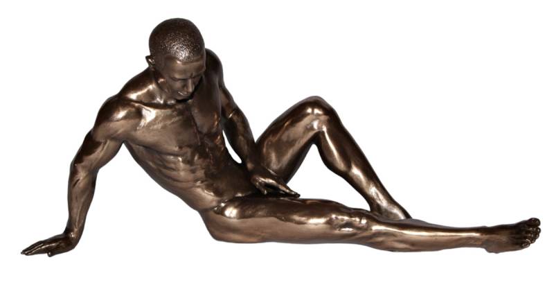 Deko Figur Body Talk Kollektion Nackter Mann liegend L 25 cm Bodybuilder Skulptur von Parastone