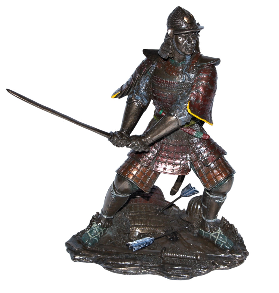Deko Figur Samurai Art H 21 cm japanischer Krieger in Rüstung mit Schwert Figur von Parastone