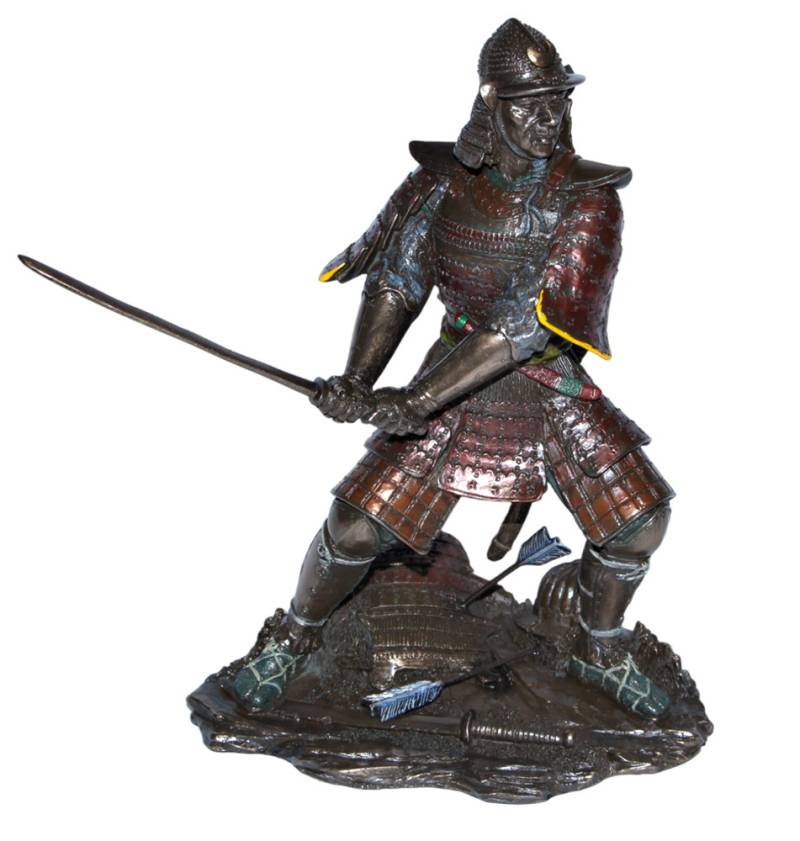 Deko Figur Samurai Art H 21 cm japanischer Krieger in Rüstung mit Schwert Figur von Parastone