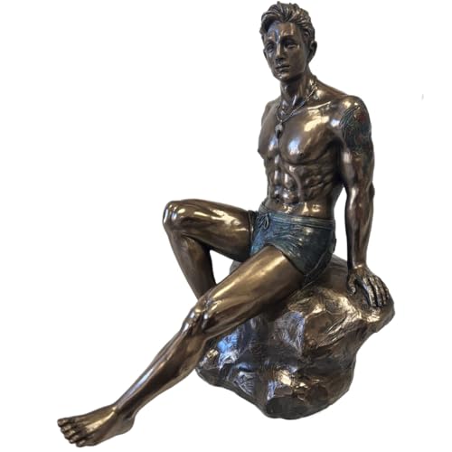 Parastone Deko-Figur Body Talk Men tätowiert sitzend aus Kunststein bronziert h. 21,5 cm. von Parastone