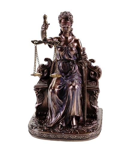 Parastone Deko-Figur Justitia sitzend - Göttin der Gerechtigkeit, bronziert Deko-Artikel, Bronze-Optik, Höhe: 17,5 cm von Parastone