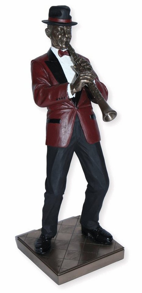 Parastone Dekofigur Deko Figur Jazz Band Klarinettisten H 30 cm Musiker mit Klarinette von Parastone