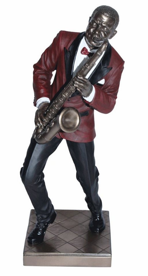 Parastone Dekofigur Deko Figur Jazz Band Saxophonist H 28,5 cm Musiker mit Tenorsaxophon von Parastone