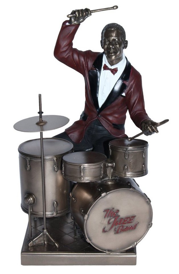 Parastone Dekofigur Deko Figur Jazz Band Schlagzeuger H 27 cm Musiker mit Schlagzeug von Parastone