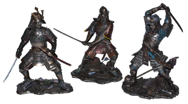 Parastone Dekofigur Set: Deko Figuren Samurai Art H 21-23 cm Krieger in Rüstung von Parastone