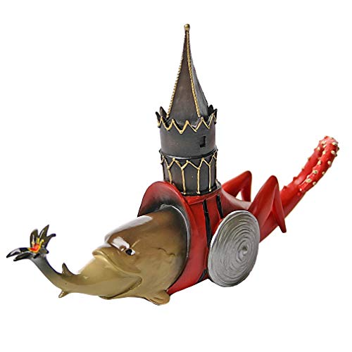 Parastone Statue Fisch mit Turm aus der Versuchung des Heiligen Antonius von Jheronymus Bosc, Rot, Polyresin, Sammelfiguren, 11,4 x 15,2 x 6,3 cm, 0,2 kg von Parastone
