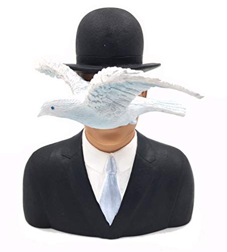 Skulptur - Der Mann mit der Melone / Man with the Bowler Hat - nach einem Motiv von Rene Magritte, 16 cm #04 von Parastone