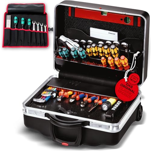 PARAT CLASSIC KingSize Roll neo CP-7 | Werkzeugkoffer für 60 Werkzeuge | Inkl. BASIC Roll-Up Case 8 | Rollkoffer mit CP-7 Halterungen | Bodenschale & Dokumentenfach | mit Teleskopauszug & Rollen PARAT CLASSIC KingSize Roll neo CP-7 | Werkzeugkoffer für 60 Werkzeuge | Inkl. BASIC Roll-Up Case 8 | Rollkoffer mit CP-7 Halterungen | Bodenschale & Dokumentenfach | mit Teleskopauszug & Rollen von Parat