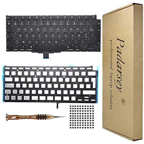 Padarsey Ersatz Hintergrundbeleuchtung Clavier français Tastatur Kompatibel mit MacBook Air 13" Retina A2179 2020 +Tastatur Schrauben+ Schraubendreher von Pardarsey