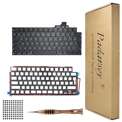 Pardarsey Ersatz Hintergrundbeleuchtung Clavier français Tastaturr Kompatibel für MacBook Air M2 Retina 13.6 Zoll A2681 2022 Dunkelblau (Mitternacht) Jahr Tastatur + Schrauben + Schraubendreher von Pardarsey