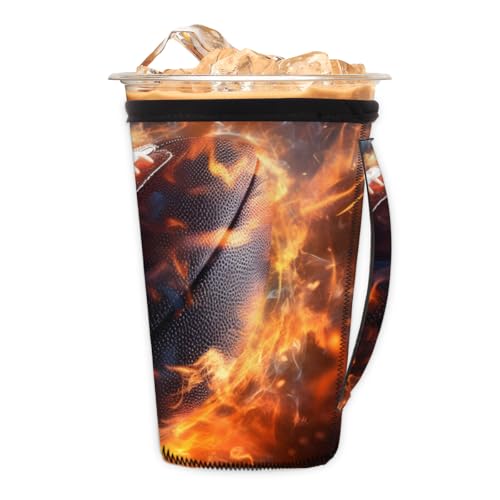 Fire American Football wiederverwendbare Isolator-Kaffeehüllen für Getränke, Getränke, Neopren-Halter mit Griff für die meisten Kaffee- oder Eisgetränke, 850 - 907 ml Fire American Football wiederverwendbare Isolator-Kaffeehüllen für Getränke, Getränke, Neopren-Halter mit Griff für die meisten Kaffee- oder Eisgetränke, 850 - 907 ml von Pardick