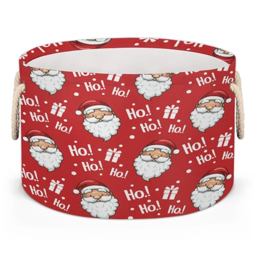 HoHo Aufbewahrungskorb, groß, rund, mit Griff, für Spielzeug, Mädchen, Jungen, Kinderzimmer, Dekoration, Rot von Pardick