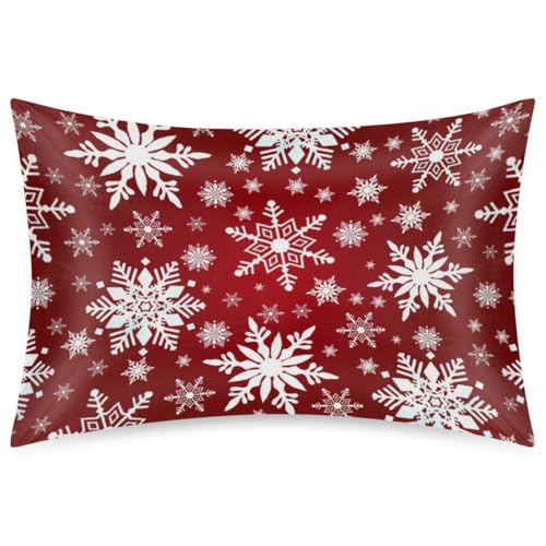 Satin-Kissenbezug für Haar und Haut, Queen-Size-Größe, Seidenkissenbezug mit Reißverschluss, 50,8 x 76,2 cm, kühlender Kissenbezug, Dekoration für Schlafzimmer, Sofa, Rot Satin-Kissenbezug für Haar und Haut, Queen-Size-Größe, Seidenkissenbezug mit Reißverschluss, 50,8 x 76,2 cm, kühlender Kissenbezug, Dekoration für Schlafzimmer, Sofa, Rot von Pardick