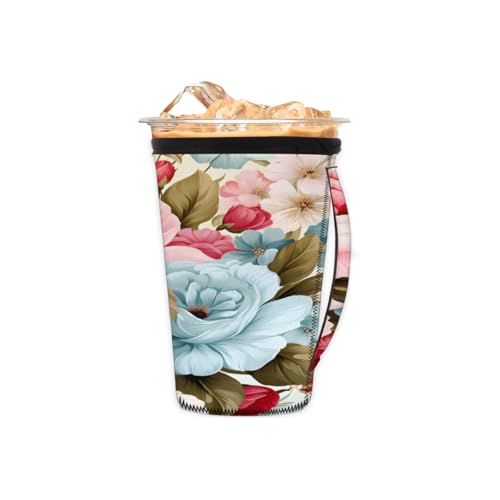 Wiederverwendbare Eiskaffeetassenhülle, Pfingstrosen, Neopren, isolierte Hüllen mit Griff, ideal für 473 ml – 510 ml Wiederverwendbare Eiskaffeetassenhülle, Pfingstrosen, Neopren, isolierte Hüllen mit Griff, ideal für 473 ml – 510 ml von Pardick