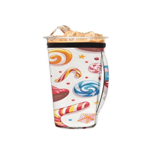 Wiederverwendbare Eiskaffeetassenhülle, Weihnachtsglocken, Neopren, isoliert, Becherhalter mit Griff, ideal für 473 ml – 510 ml Wiederverwendbare Eiskaffeetassenhülle, Weihnachtsglocken, Neopren, isoliert, Becherhalter mit Griff, ideal für 473 ml – 510 ml von Pardick