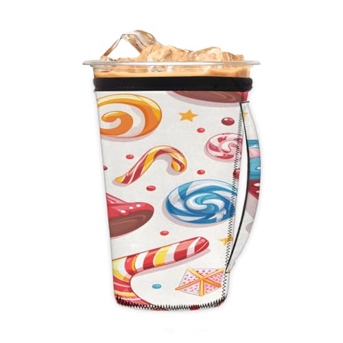 Wiederverwendbare Eiskaffeetassenhülle, Weihnachtsglocken, Neopren, isoliert, Becherhalter mit Griff, ideal für 680 ml – 800 ml Wiederverwendbare Eiskaffeetassenhülle, Weihnachtsglocken, Neopren, isoliert, Becherhalter mit Griff, ideal für 680 ml – 800 ml von Pardick