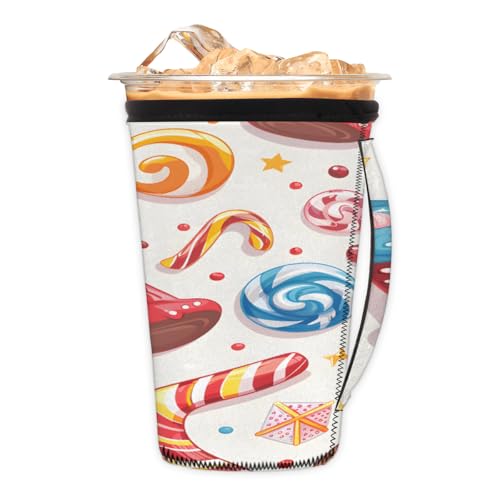 Wiederverwendbare Eiskaffeetassenhülle, Weihnachtsglocken, Neopren, isoliert, Becherhalter mit Griff, ideal für 850 ml - 907 ml Wiederverwendbare Eiskaffeetassenhülle, Weihnachtsglocken, Neopren, isoliert, Becherhalter mit Griff, ideal für 850 ml - 907 ml von Pardick