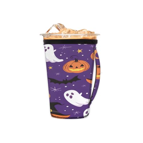 Wiederverwendbare Eiskaffeetassenhülle Halloween Monster Neopren isolierte Hüllen Becherhalter mit Griff Idee für 473 ml - 510 ml Wiederverwendbare Eiskaffeetassenhülle Halloween Monster Neopren isolierte Hüllen Becherhalter mit Griff Idee für 473 ml - 510 ml von Pardick