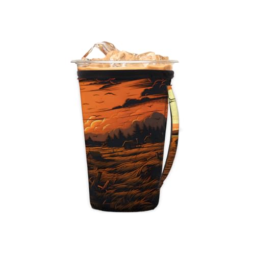 Wiederverwendbare Eiskaffeetassenhülle Halloween Valley Neopren isolierte Hüllen Becherhalter mit Griff Idee für 473 ml - 510 ml Wiederverwendbare Eiskaffeetassenhülle Halloween Valley Neopren isolierte Hüllen Becherhalter mit Griff Idee für 473 ml - 510 ml von Pardick