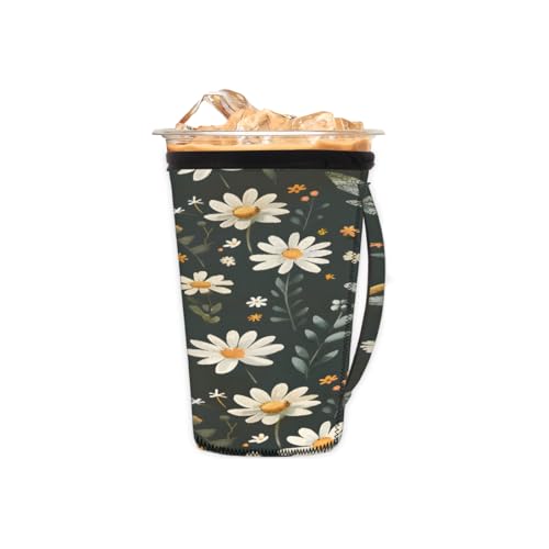 Wiederverwendbare Eiskaffeetassenhülle Schmetterling Gänseblümchen Neopren isolierte Hüllen Becherhalter mit Griff Idee für 473 ml - 510 ml Wiederverwendbare Eiskaffeetassenhülle Schmetterling Gänseblümchen Neopren isolierte Hüllen Becherhalter mit Griff Idee für 473 ml - 510 ml von Pardick