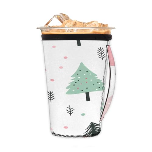 Wiederverwendbare Eiskaffeetassenhülse Urlaub Weihnachtsbaum Neopren isolierte Hüllen Becherhalter mit Griff Idee für 680 ml - 794 ml Wiederverwendbare Eiskaffeetassenhülse Urlaub Weihnachtsbaum Neopren isolierte Hüllen Becherhalter mit Griff Idee für 680 ml - 794 ml von Pardick