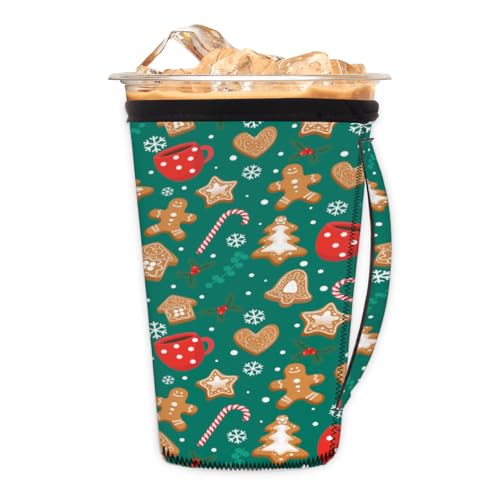 Wiederverwendbare Kaffeehüllen für Eiskaffee, gemütlicher Isolator, Neopren-Halter mit Griff für kalten Kaffee oder Eisgetränke, groß, 850 - 907 ml Wiederverwendbare Kaffeehüllen für Eiskaffee, gemütlicher Isolator, Neopren-Halter mit Griff für kalten Kaffee oder Eisgetränke, groß, 850 - 907 ml von Pardick