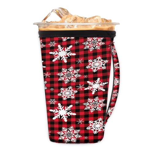 Wiederverwendbare Kaffeehüllen für Eiskaffee, gemütlicher Isolator, Neopren-Halter mit Griff für kalten Kaffee oder Eisgetränke, groß, 850 - 907 ml Wiederverwendbare Kaffeehüllen für Eiskaffee, gemütlicher Isolator, Neopren-Halter mit Griff für kalten Kaffee oder Eisgetränke, groß, 850 - 907 ml von Pardick