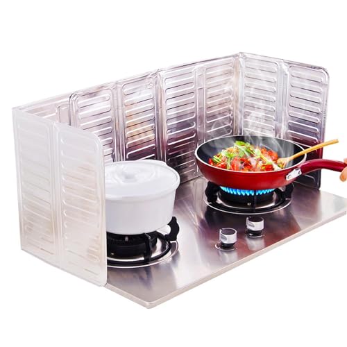 3-seitiger Ölspritzschutz, Anti-Spritzschutz, Ölspritzer, Aluminiumfolie, Ölsperre, öldicht, Spritzer, Küchenwerkzeug zum Kochen von Parfaour