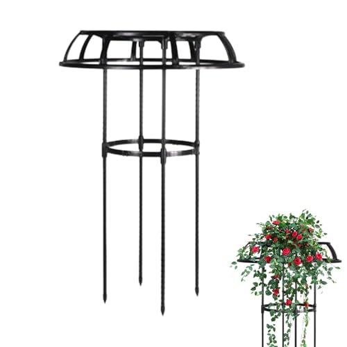 Garten Obelisk Rankgitter, 75cm Garten Metall Rankgitter Turm Obelisken für Kletterpflanzen Tomaten Gurken Rosen Blumen von Parfaour