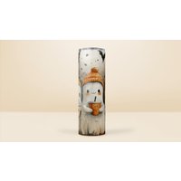 Niedlicher Geist Mit Herbstmütze Und Heißgetränk Design, 20Oz Edelstahl Isolierbecher, Code T39 von PariHaus