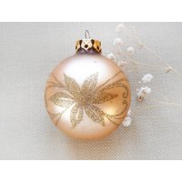 Schöner Handbemalter Weihnachtsschmuck, Weihnachtsbaum, Merkurglaskugeln, Boules De Noël, Retro Christmas, Marron Glacé, Beige, Gold von ParisLafayette