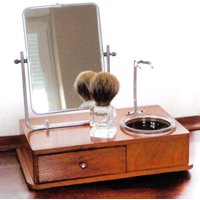 Vintage Barber's Schrank, Barber's Spiegel, Schrank Aus Holz, 1950Er Jahre, Schublade, Seifenschale, Schwenkbarer Hochzeitsgeschenk, Vatertag von ParisLafayette