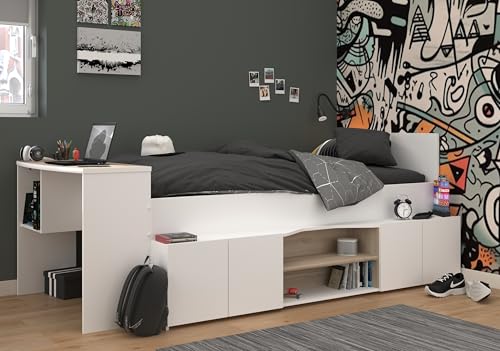 Faizee Möbel Parisot Cleo 1 halbhohes Hochbett Trittstufen Ablageflächen Fächer Schreibtisch Stauraum Kinderzimmer Jugendzimmer Junge Mädchen Weiss Eiche Faizee Möbel Parisot Cleo 1 halbhohes Hochbett Trittstufen Ablageflächen Fächer Schreibtisch Stauraum Kinderzimmer Jugendzimmer Junge Mädchen Weiss Eiche von Parisot