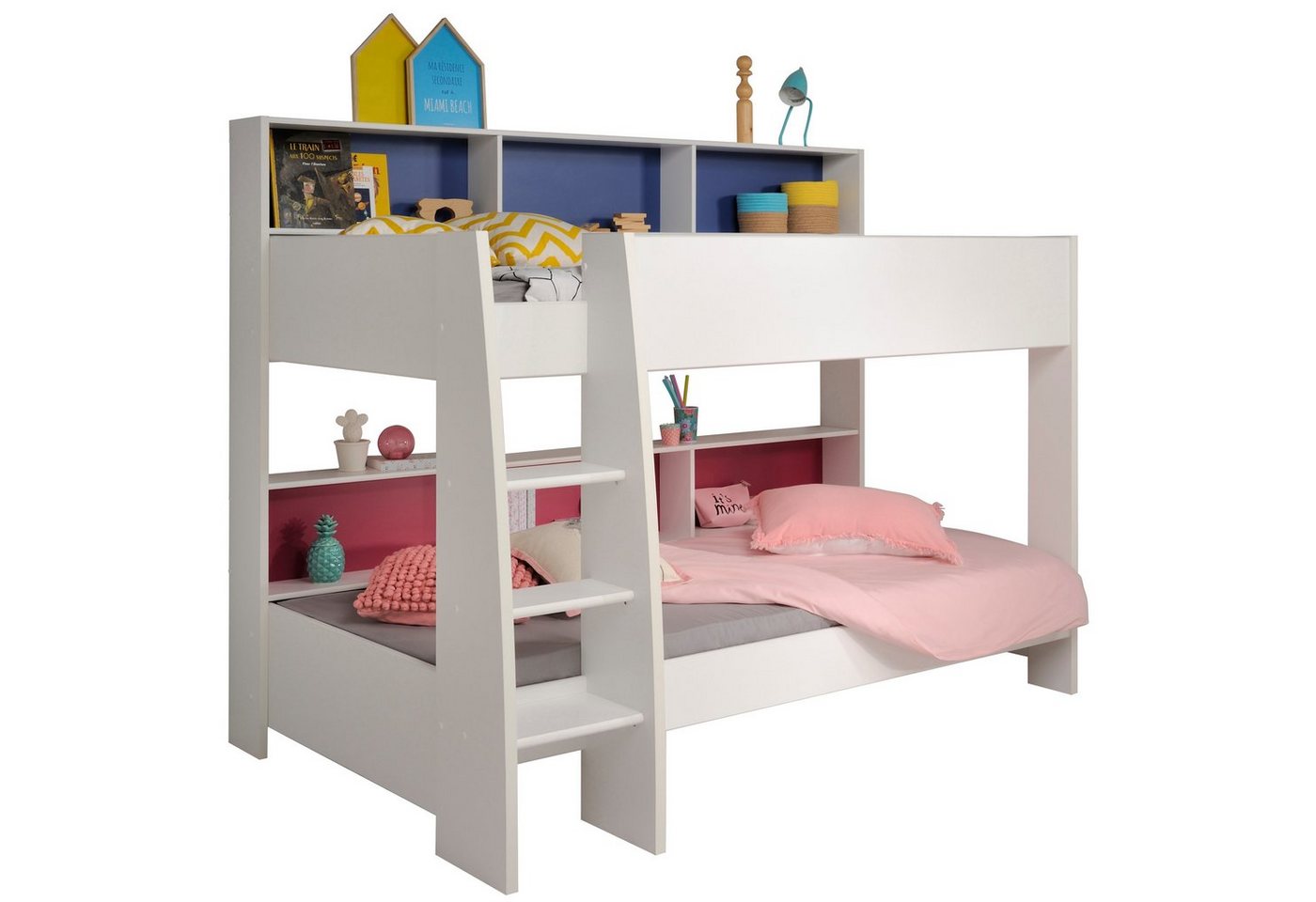 Parisot Etagenbett Hochbett Tam Tam 1 Parisot weiß +Leiter Kanten in pink oder blau Parisot Etagenbett Hochbett Tam Tam 1 Parisot weiß +Leiter Kanten in pink oder blau von Parisot