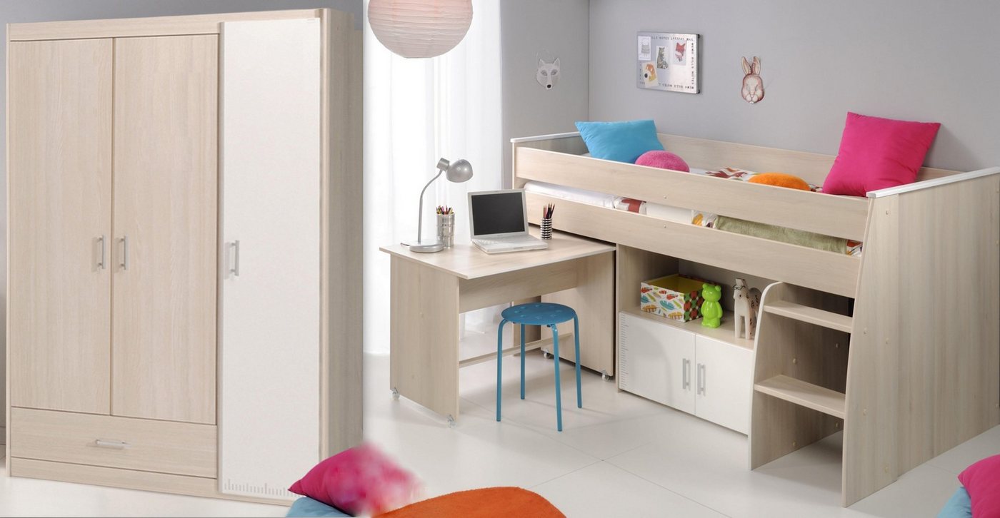 Parisot Jugendzimmer-Set Charly, (Set, 2-St., Bett, Schrank) von Parisot