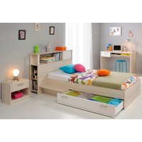 Parisot Jugendzimmer-Set "Charly 11", (Set, 4 tlg., Bett mit Anstellregal, Nachttisch, und Schreibtisch), mit einem Schreibtisch von Parisot
