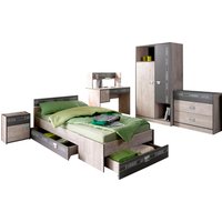 Parisot Jugendzimmer-Set "Fabric", (Set, 4 St., Bett, Bettschubkasten, Kleiderschrank, Nachttisch) von Parisot