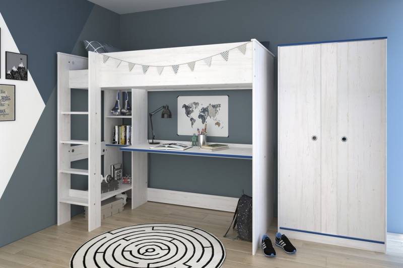 Parisot Jugendzimmer-Set in Kiefer Weiss (Nachbildung) von Parisot