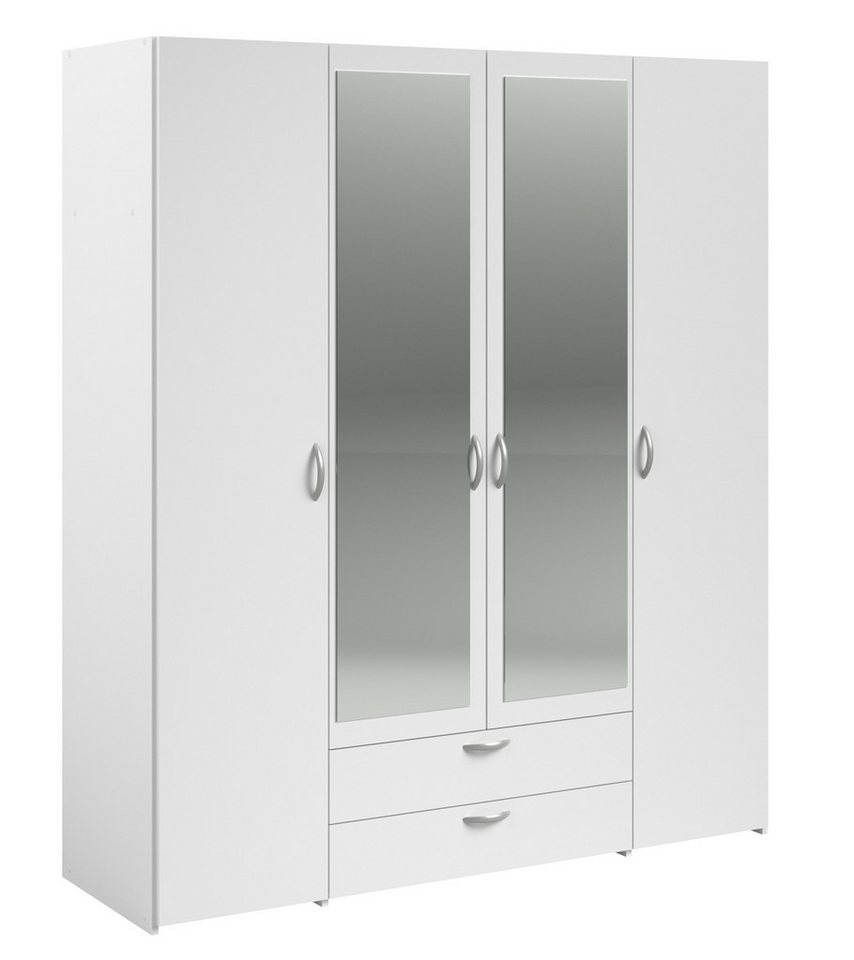 Parisot Kleiderschrank Daily in Weiß (Komplett, 1-St., Mit oder Ohne Spiegel) hochwertig, pflegeleicht und langlebig von Parisot