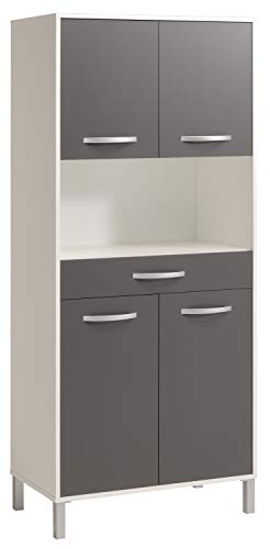 Parisot Mehrzweckschrank/Küchenschrank Optibox 803261 B/H/T ca. 80x185x43 cm in weiss/grau von Parisot