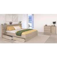 Parisot Schlafzimmer-Set "Parisot Escale" 3 Stk. tlg. Einsatz der Kommode drehbar - Eiche oder Weiss, viel Stauraum von Parisot