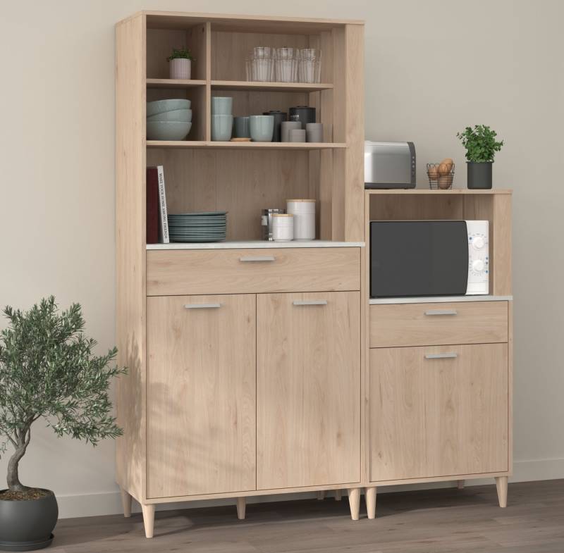 Parisot Schrank-Set Gala 1, (Set, 2-St), dekorative Claustra an den Seiten der oberen Fächer von Parisot