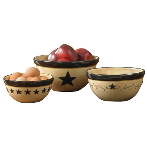 Park Designs Star Vine Mixing Bowls (Set of 3), Multicolor von Park Designs