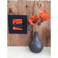 Orange Keramik Mohn Blumenarrangement Handgemachte Vase Andenken Orange Keramik Mohn Blumenarrangement Handgemachte Vase Andenken von ParkCeramicsandGifts