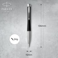PARKER Kugelschreiber Kugelschr. Muted Black C.C 1.0 mm Blau von Parker
