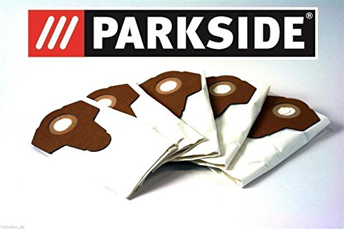 Parkside Feinstaubfilterbeutel 20 L, 5er-Pack (2-lagiger Microfilter-Vlies, weiß) von Parkside