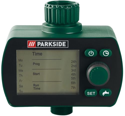 PARKSIDE® Bewässerungscomputer Bewässerungssteuerung 6 Zeitpläne, für gängige Wasserhähne, inklusive Batterien von Park side