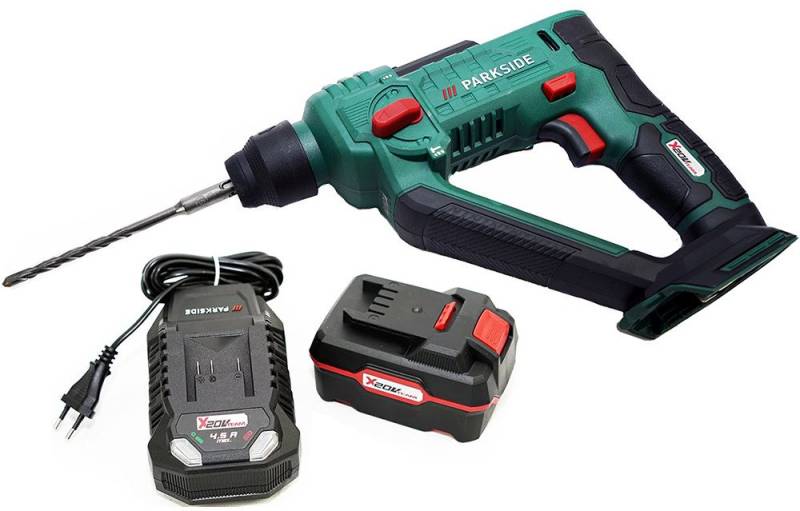 Parkside Akku-Bohrhammer 20V PABH 20-Li D4 Bohr Hammer Akkubohrer, 20 V von Parkside
