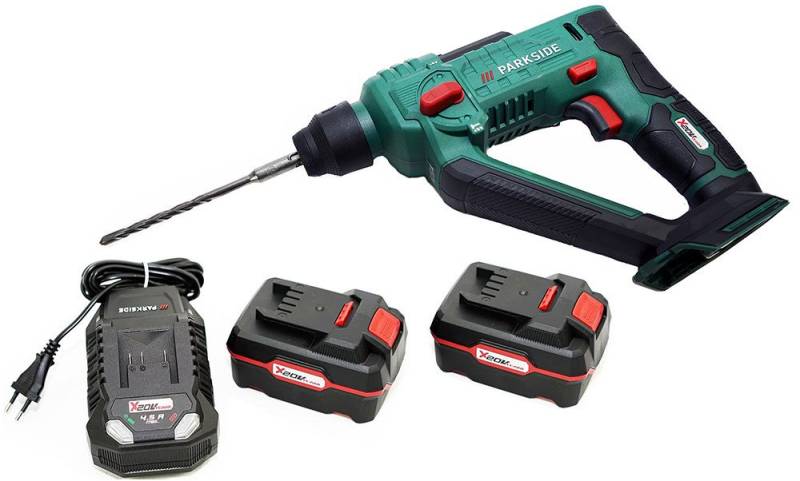 Parkside Akku-Bohrhammer 20V PABH 20-Li D4 Bohr Hammer Akkubohrer, 20 V von Parkside